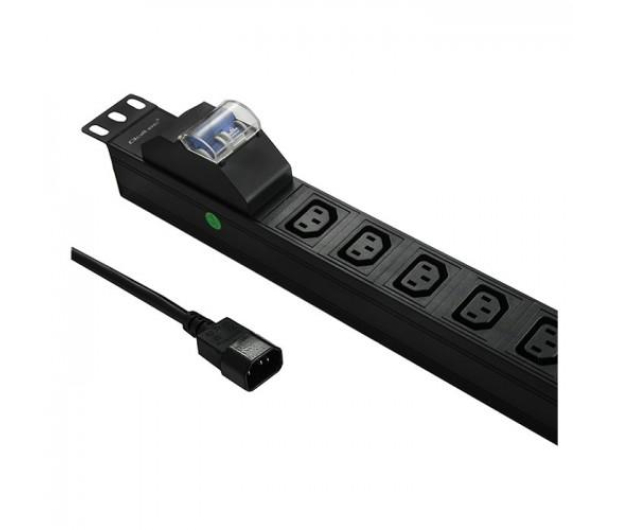 Qoltec RACK 19" 1U 10A PDU - 8 gniazd,  2m - 432111 - zdjęcie